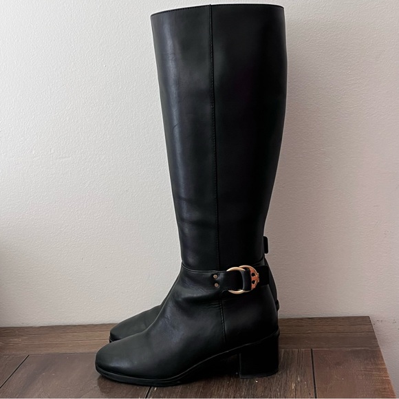 Tory Burch Shoes - Tory Burch Black Leather Tall Heeled Riding Boots Womens size 6
